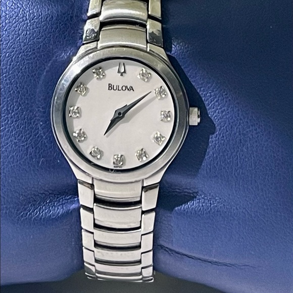 Bulova Stanley steel with diamonds - Picture 2 of 9